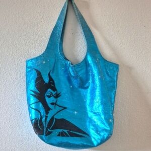 Disney Tote Bag Maleficent Metallic Blue